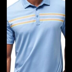 Travis Mathew Coral Beds Polo Blue Quiet Harbor Men’s Size XXL